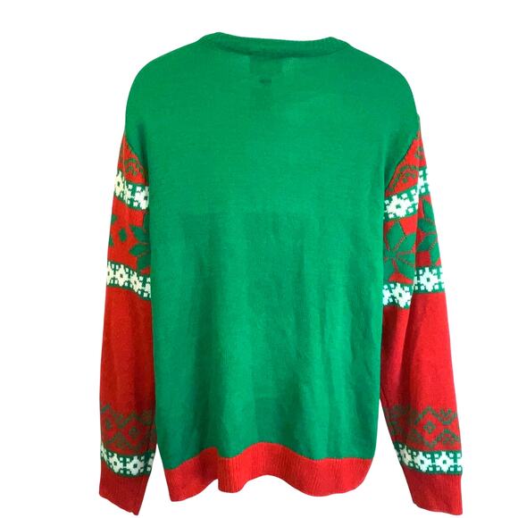 Party Sweater Dec 25th Baby Elf in a Carrier 3D Ugly Christmas Sweater Size 2XL - Picture 3 of 5